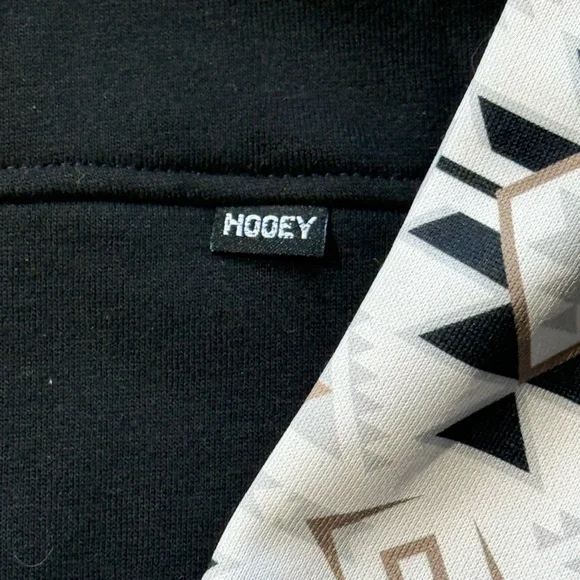 Hooey Black Hoodie with Geometric Accents - Picture 4 of 5